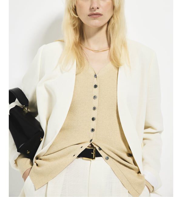 Plage「Collarless ジャケット」|ノーカラージャケット|