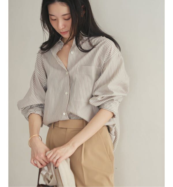 Plage「5stripe adjust シャツ」|シャツ・ブラウス|キャメル