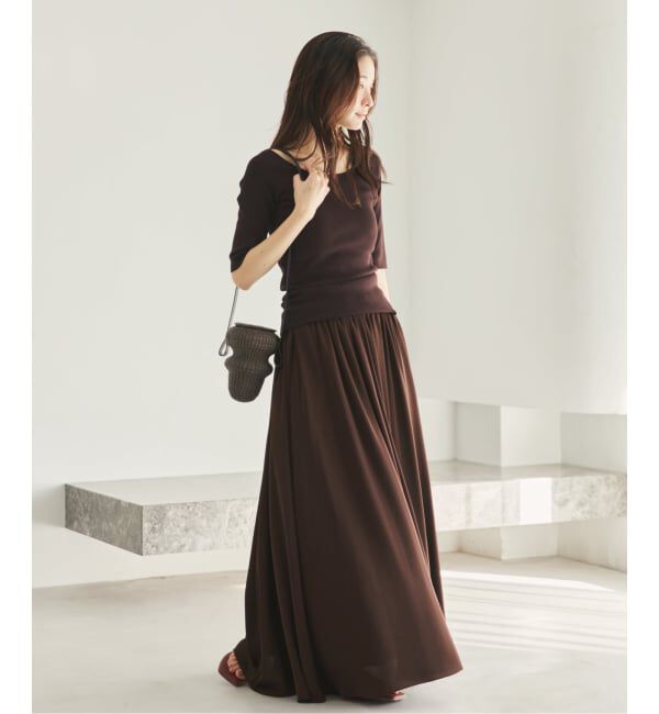 Plage「dull satin gather スカート」|スカート|