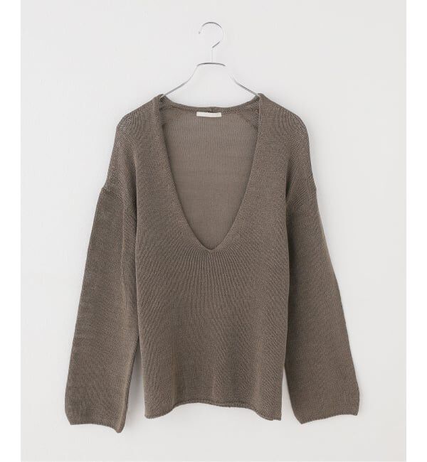 Plage「コットンリリヤーン Vプルオーバー」|ニット・セーター|