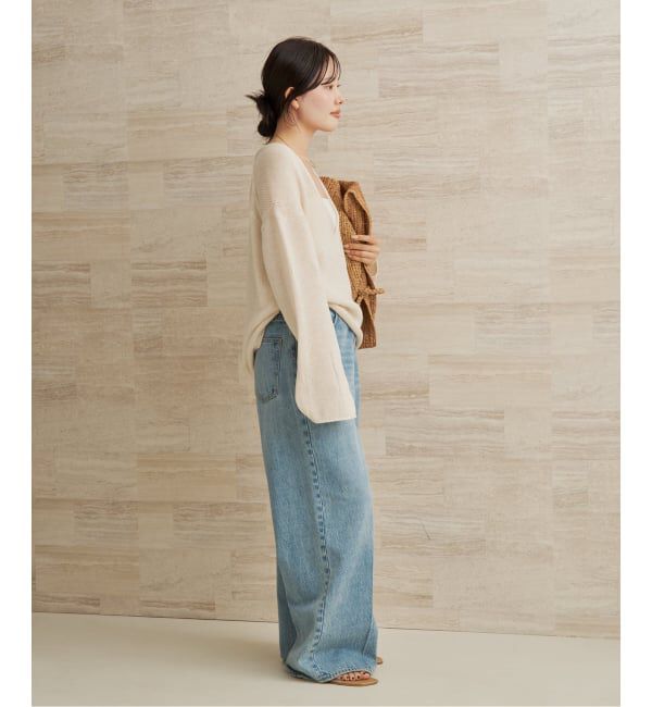 Plage「コットンリリヤーン Vプルオーバー」|ニット・セーター|