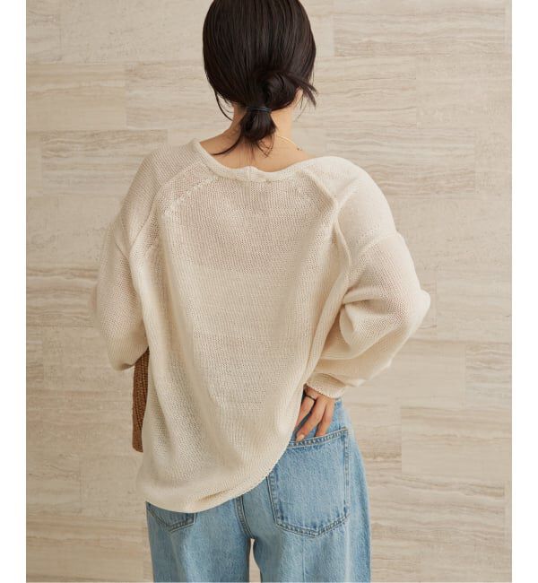 Plage「コットンリリヤーン Vプルオーバー」|ニット・セーター|