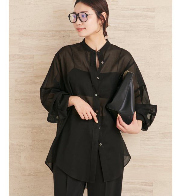 Plage「《予約》organdy sheer シャツ」|シャツ・ブラウス|ブラック