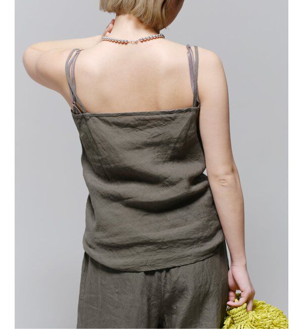 IENA LA BOUCLE「IENA LA BOUCLE リネンブロードバイヤスキャミソール」|キャミソール|