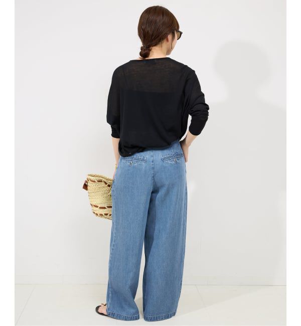 SLOBE IENA「《4サイズ展開/追加》LEDENIM TUCK TROUSERデニム」|デニム|