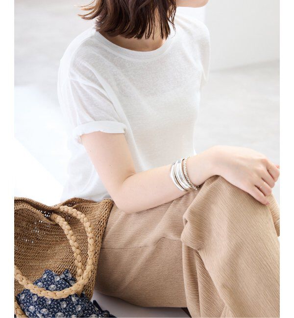 SLOBE IENA「《追加》スラブ5分袖TEE」|Tシャツ・カットソー|