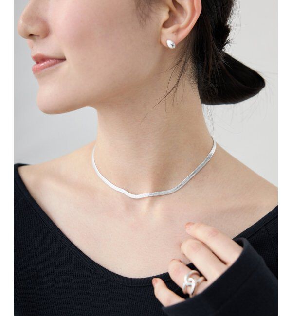VERMEIL par iena「《追加》LUV AJ ラヴエージェイ THE CLASSIQUE HERRINBONE CHAIN」|ネックレス|シルバー