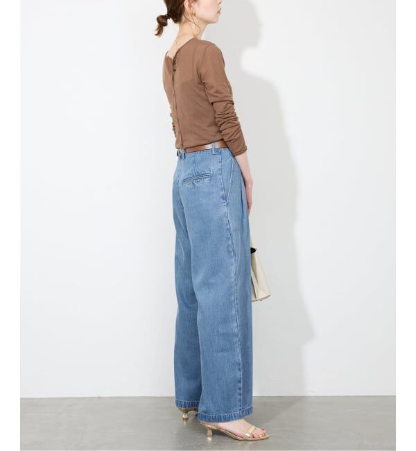 SLOBE IENA「《4サイズ展開/追加2》LEDENIM TUCK TROUSERデニム」|デニム|