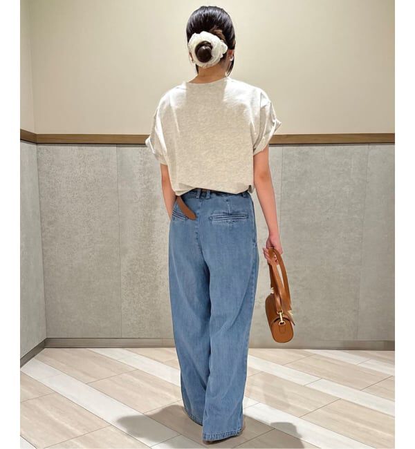 SLOBE IENA「《4サイズ展開/追加4》LEDENIM TUCK TROUSERデニム」|デニム|