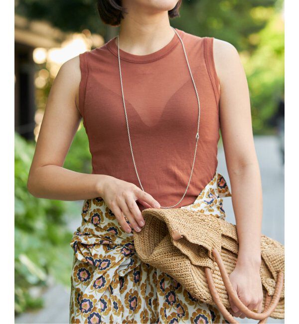 IENA LA BOUCLE「《追加》IENA LA BOUCLE 水撚りガスフライスノースリーブ」|Tシャツ・カットソー|