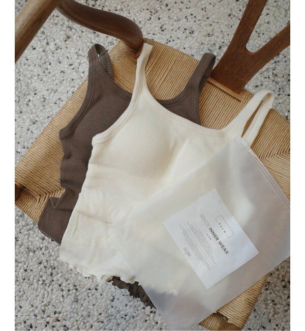 SLOBE IENA「《追加》PALM/パーム SLOBE別注 2SETキャミソール」|インナー|ナチュラル