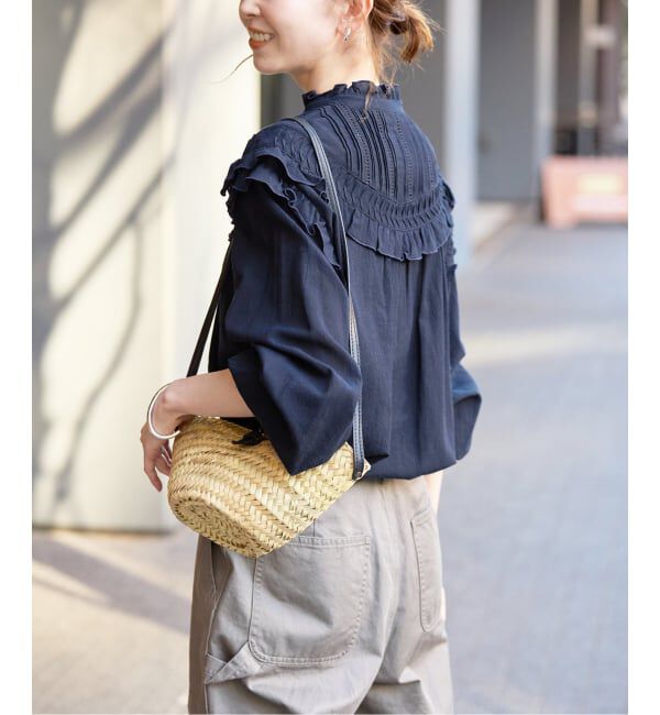 SLOBE IENA「《WEB限定/追加2》フリルピンタックブラウス」|シャツ・ブラウス|