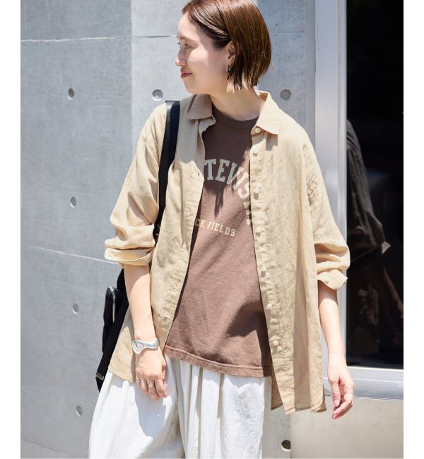 SLOBE IENA「《追加》リネンコットンレギュラーシャツ」|シャツ・ブラウス|