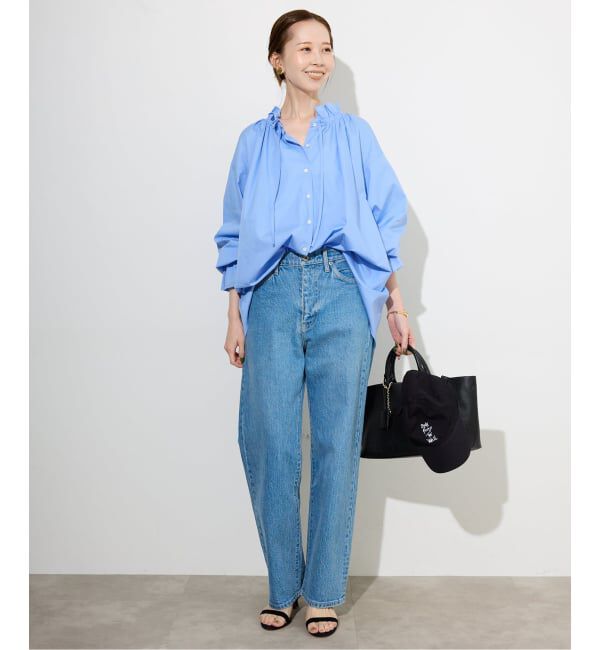 SLOBE IENA「《一部WEB・店舗限定カラーあり》タイプライターフリルカラーブラウス」|シャツ・ブラウス|