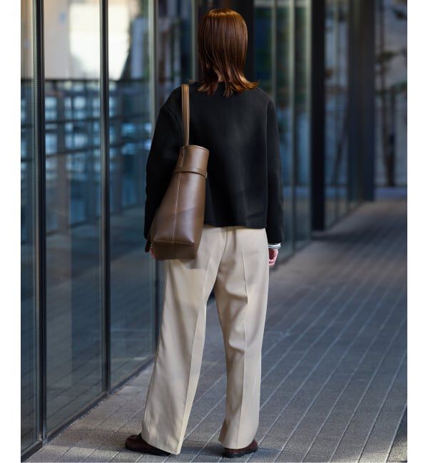 SLOBE IENA「《一部WEB・店舗限定カラーあり》ダブルフェイスニットジャケット」|カーディガン|