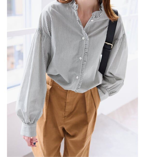 SLOBE IENA「《追加》ミニフリルブラウス」|シャツ・ブラウス|