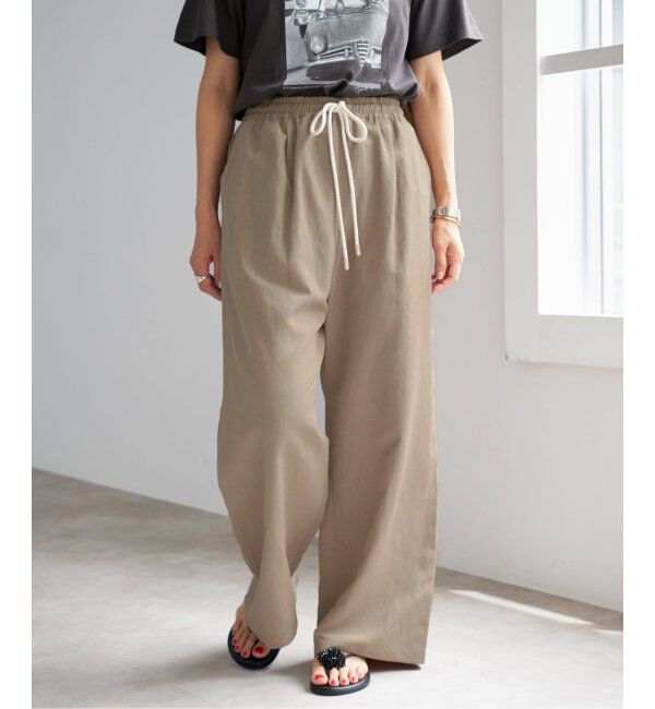 IENA「リネン混イージーパンツ」|その他|