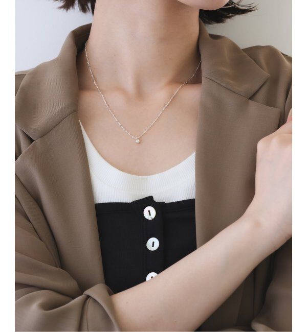 SLOBE IENA「unique/ユニーク SLOBE別注 ダイヤモンド1粒ネックレス」|ネックレス|