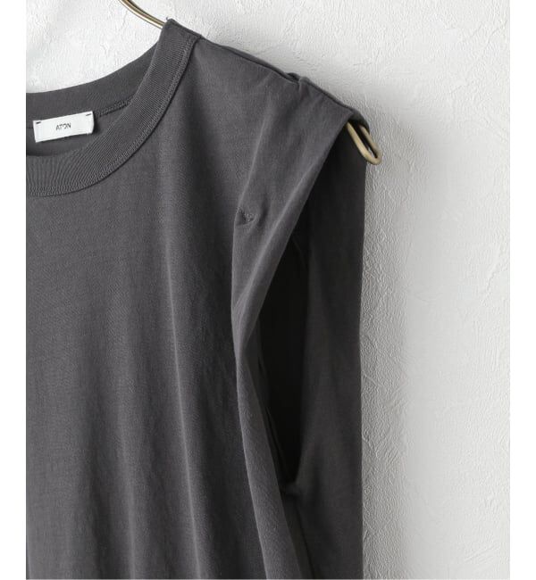 IENA「《追加》ATON/エイトン FRESCA SINGLE JERSEY ノースリーブ」|Tシャツ・カットソー|