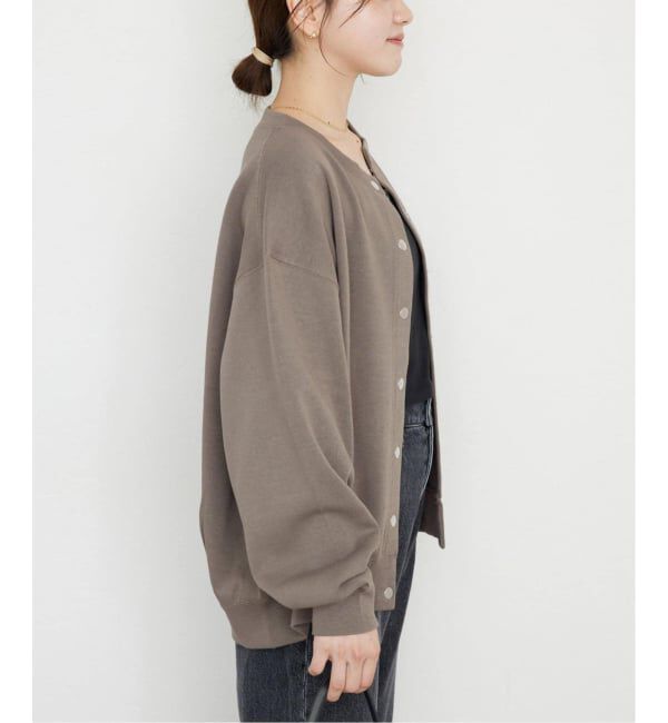 SLOBE IENA「《WEB限定/追加3》ダブルフェイスジャージースナップカーディガン」|カーディガン|
