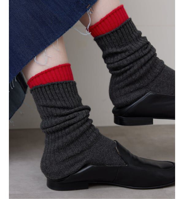 SLOBE IENA「《2枚セット/追加》ルーズリブソックス 2SET」|ソックス|その他カラー B