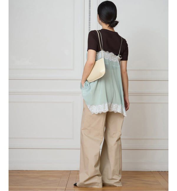 IENA LA BOUCLE「IENA LA BOUCLE 楊柳レースミニキャミドレス」|キャミソール|