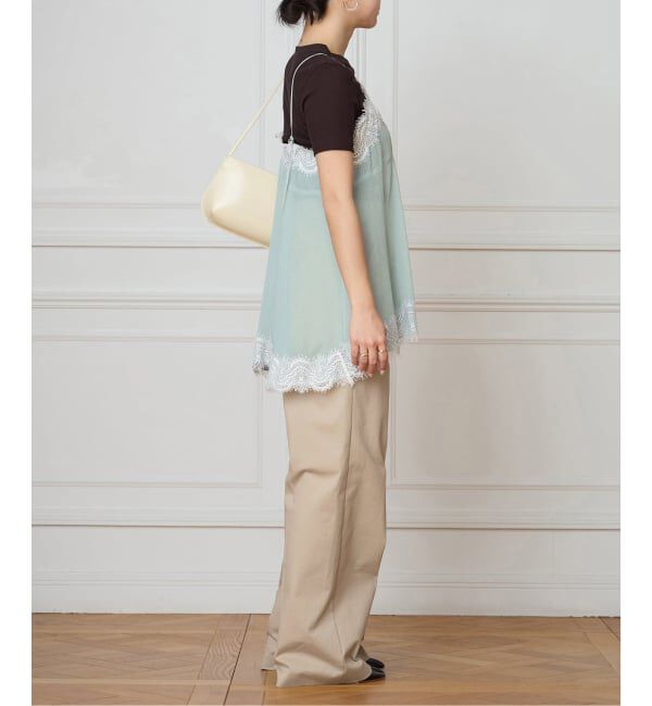 IENA LA BOUCLE「IENA LA BOUCLE 楊柳レースミニキャミドレス」|キャミソール|