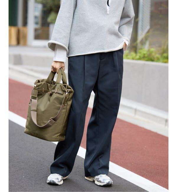 SLOBE IENA「《セットアップ対応可/WEBのみ4サイズ展開》撥水2タックチノパンツ」|チノ|