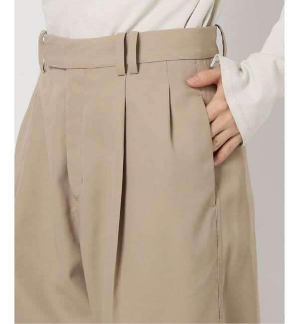 SLOBE IENA「《セットアップ対応可/WEBのみ4サイズ展開》撥水2タックチノパンツ」|チノ|