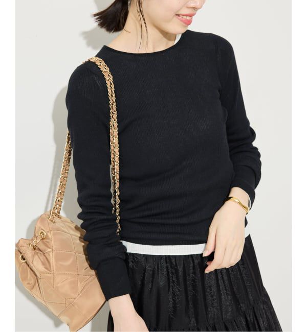 SLOBE IENA「《WEB限定/追加3》スイビハイゲージプルオーバー」|ニット・セーター|