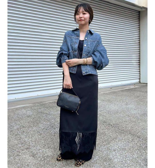 SLOBE IENA「《WEB限定カラー有り/追加》レースサテンワンピース」|ワンピース|