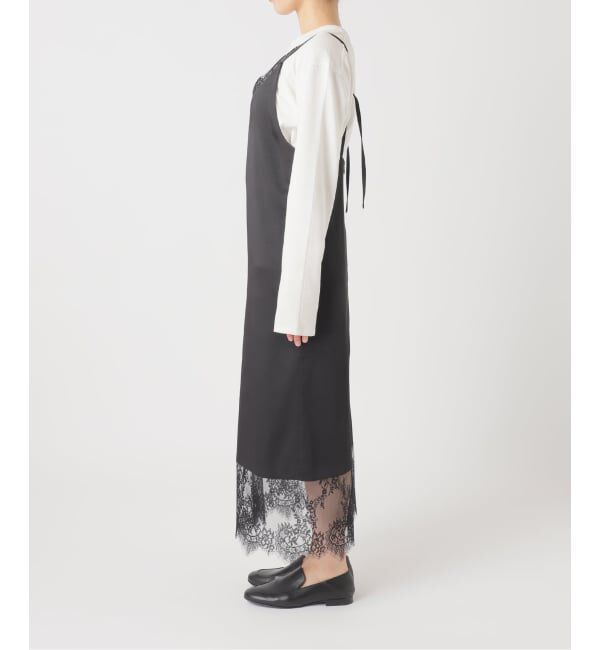 SLOBE IENA「《WEB限定カラー有り/追加》レースサテンワンピース」|ワンピース|