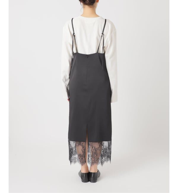 SLOBE IENA「《WEB限定カラー有り/追加》レースサテンワンピース」|ワンピース|