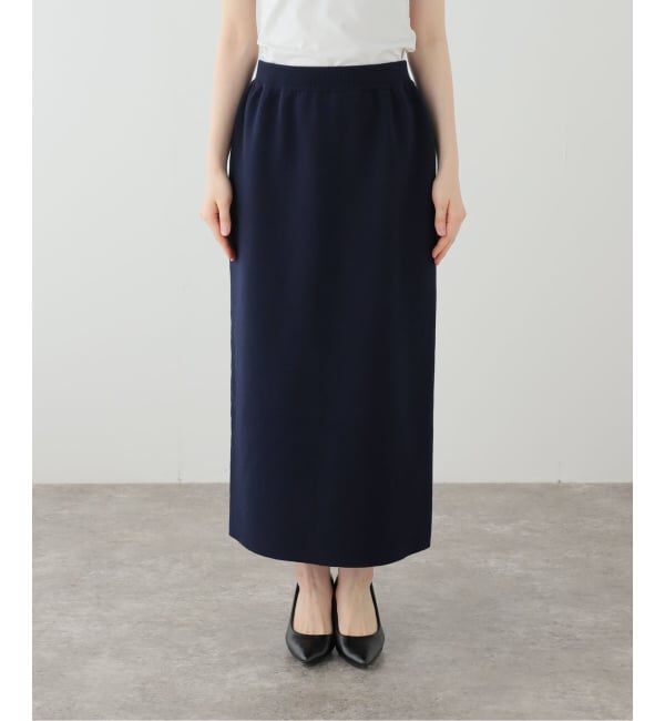 SLOBE IENA「《セットアップ対応可/WEB限定カラーあり/追加2》ミラノリブタイトスカート」|スカート|ネイビー