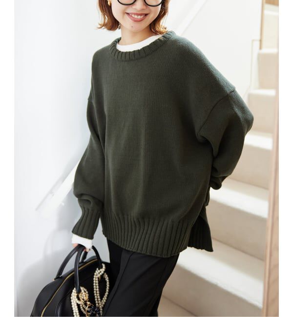 SLOBE IENA「《WEB限定/追加》バルキーコットンプルオーバー」|ニット・セーター|