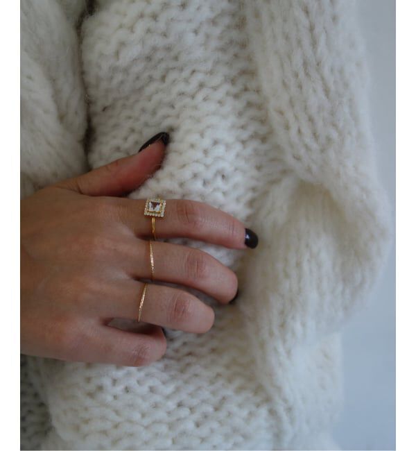 SLOBE IENA「《WEB限定/追加》ODUL SLOBE別注 スクエアカットリング」|リング|