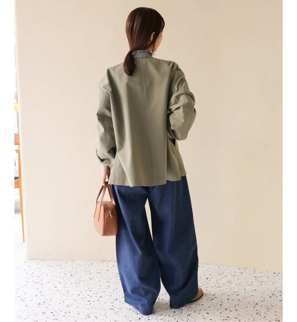 SLOBE IENA「TRADITIONAL WEATHERWEAR SLOBE別注 LINTON N/C SHORT」|ノーカラーコート|