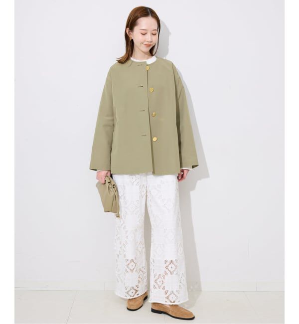 SLOBE IENA「TRADITIONAL WEATHERWEAR SLOBE別注 LINTON N/C SHORT」|ノーカラーコート|