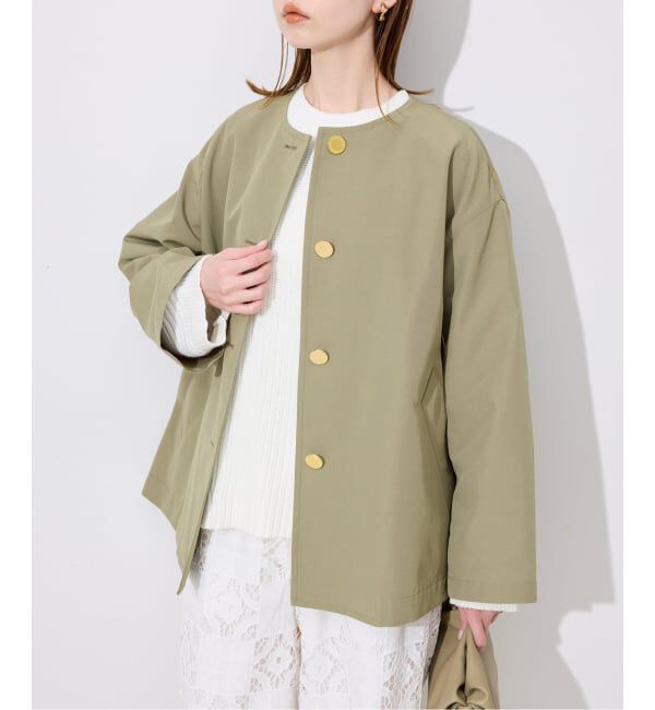 SLOBE IENA「TRADITIONAL WEATHERWEAR SLOBE別注 LINTON N/C SHORT」|ノーカラーコート|