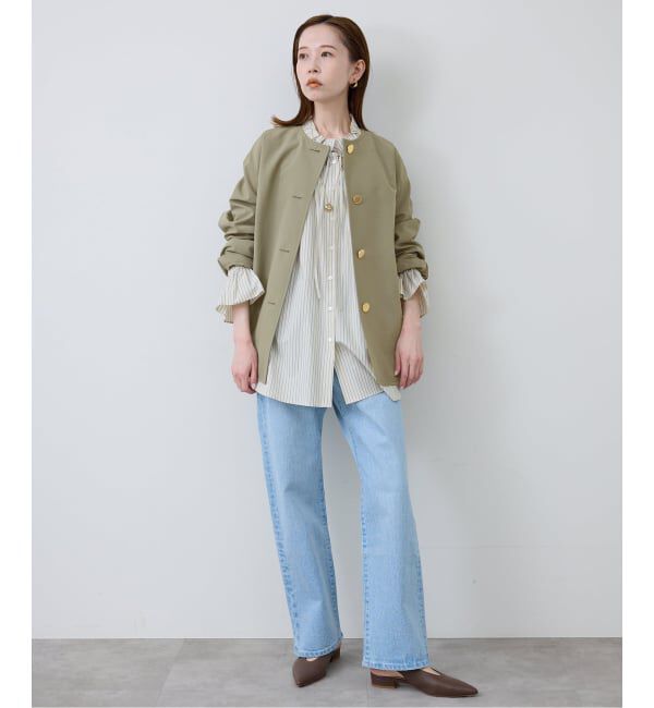 SLOBE IENA「TRADITIONAL WEATHERWEAR SLOBE別注 LINTON N/C SHORT」|ノーカラーコート|