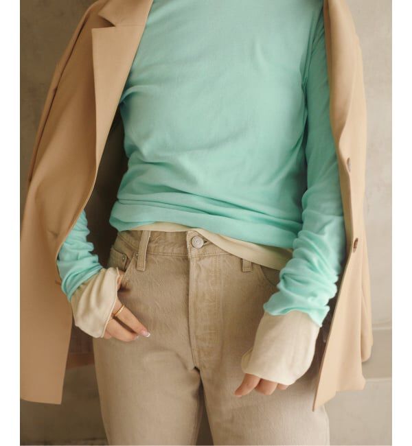 SLOBE IENA「《追加》miller SLOBE別注 SHEER RIB クルーネック」|Tシャツ・カットソー|