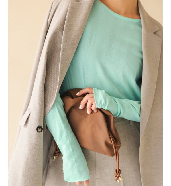 SLOBE IENA「《追加》miller SLOBE別注 SHEER RIB クルーネック」|Tシャツ・カットソー|