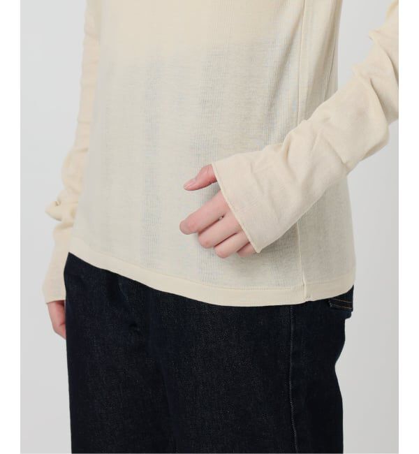 SLOBE IENA「《追加》miller SLOBE別注 SHEER RIB クルーネック」|Tシャツ・カットソー|