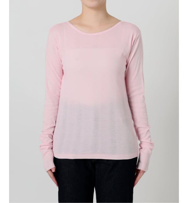 SLOBE IENA「《追加》miller SLOBE別注 SHEER RIB クルーネック」|Tシャツ・カットソー|