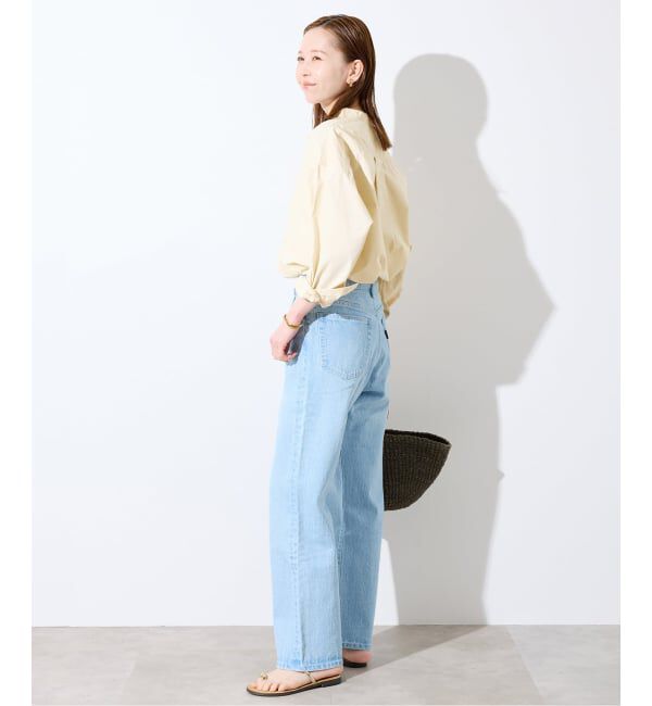 SLOBE IENA「《追加2》ROYAL NAVY/ロイヤルネイビー SLOBE別注 バンドカラーシャツ」|シャツ・ブラウス|