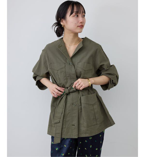 SLOBE IENA「《追加》ノーカラーサファリブルゾン」|その他|