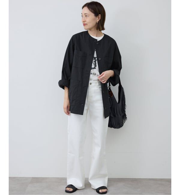 SLOBE IENA「《追加》ノーカラーサファリブルゾン」|その他|