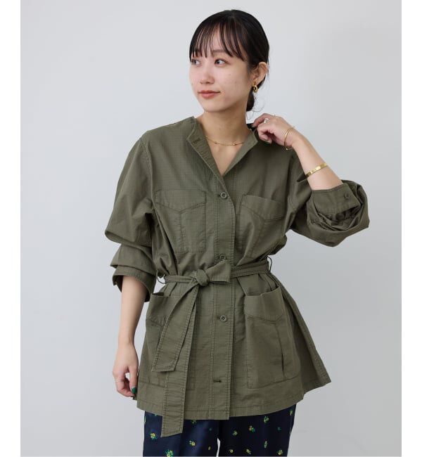 SLOBE IENA「《追加》ノーカラーサファリブルゾン」|その他|