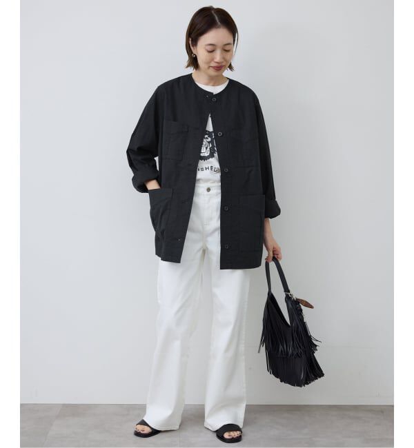 SLOBE IENA「《追加》ノーカラーサファリブルゾン」|その他|