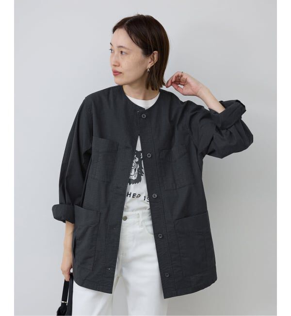 SLOBE IENA「《追加》ノーカラーサファリブルゾン」|その他|